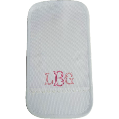 White Cotton Pique Burp Cloth