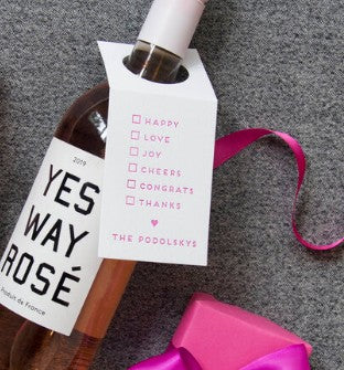 Happy Love Joy Wine Tag