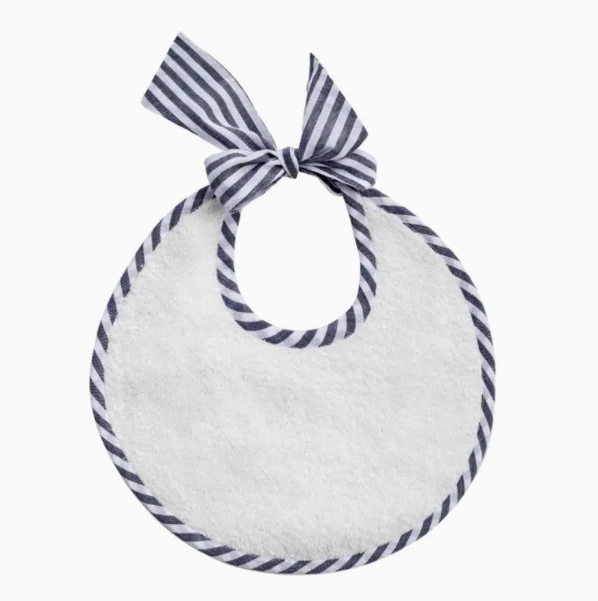 Round Bib with Ribbon Tie